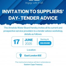 INVITATION TO SUPPLIERS&rsquo; DAY- TENDER ADVICE