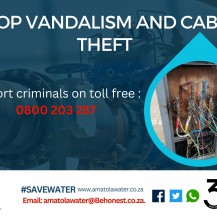 STOP VANDALISM AND CABLE THEFT 