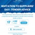 INVITATION TO SUPPLIERS’ DAY- TENDER ADVICE